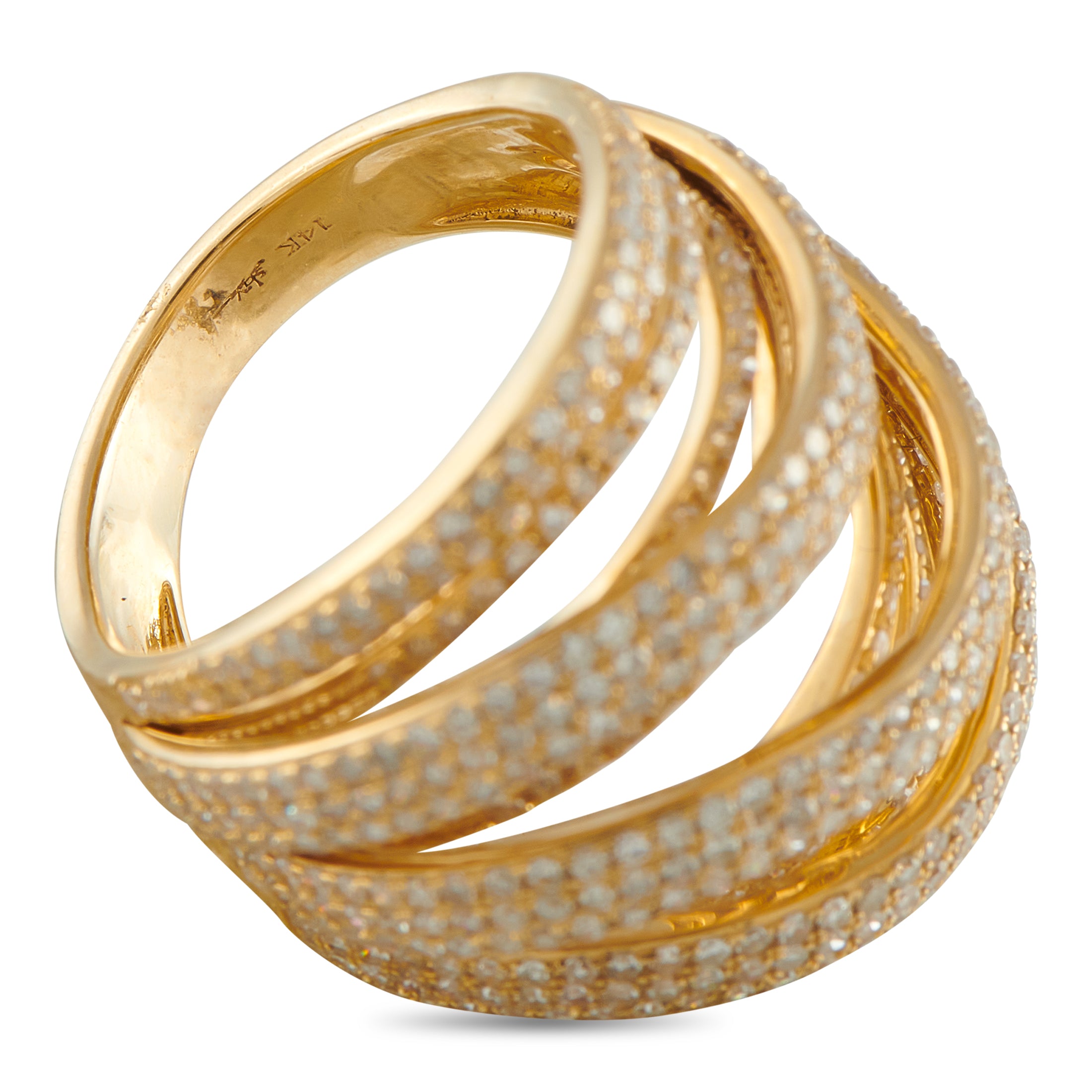 14K Yellow Gold 2.50ct Diamond Ring
