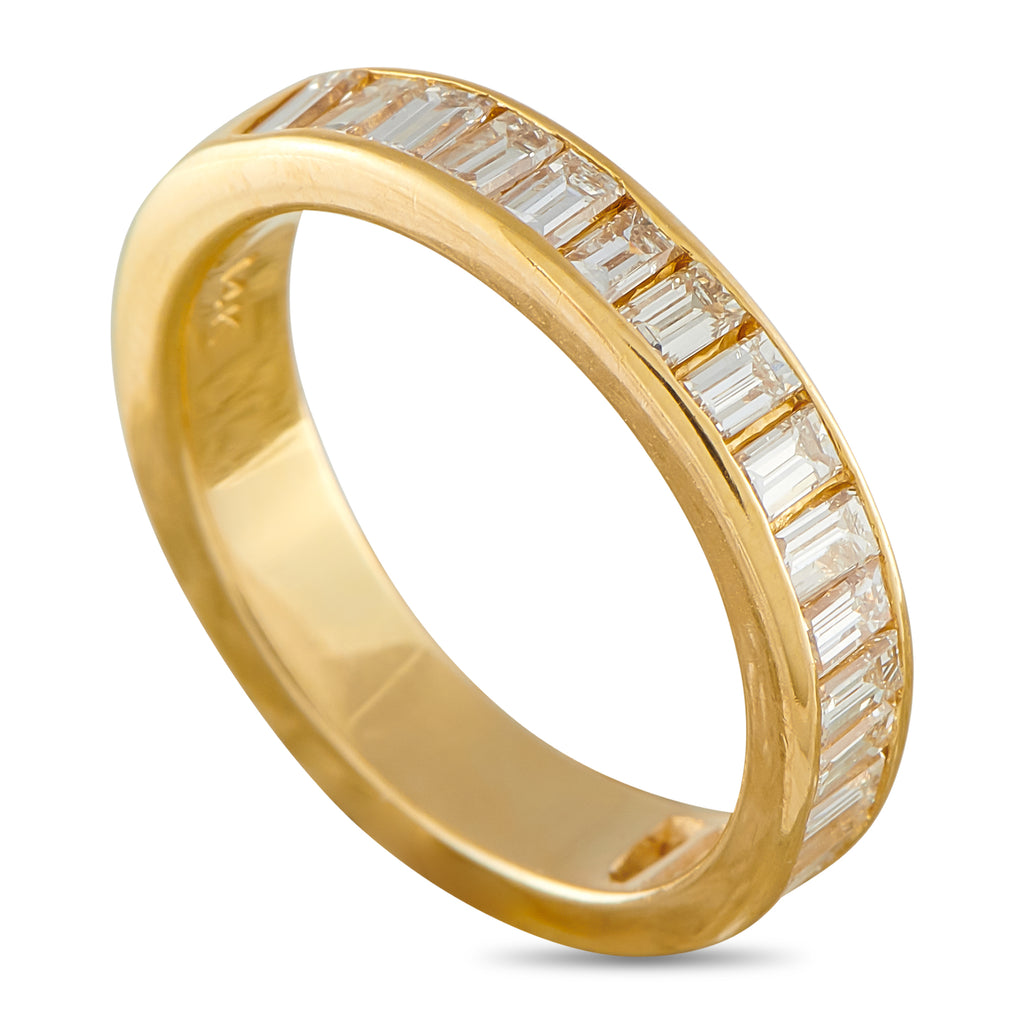 14K Yellow Gold 0.85ct Diamond Half-Eternity Band