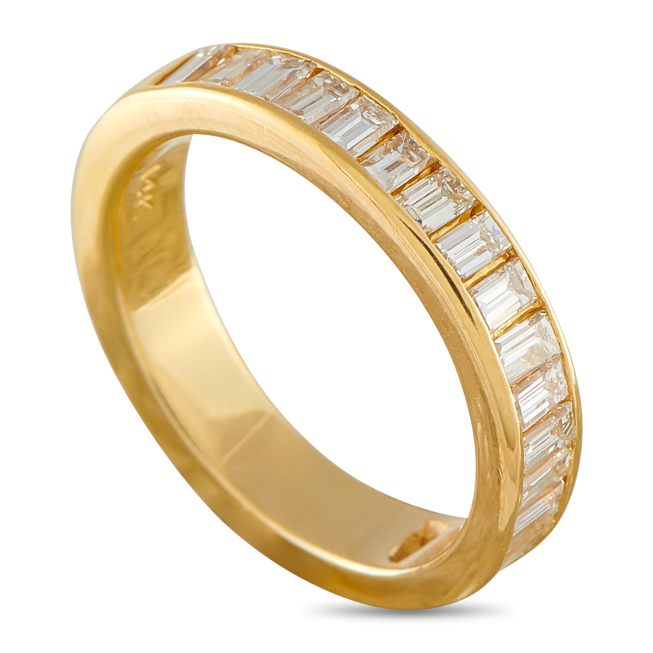 14K Yellow Gold 0.85ct Diamond Half-Eternity Band