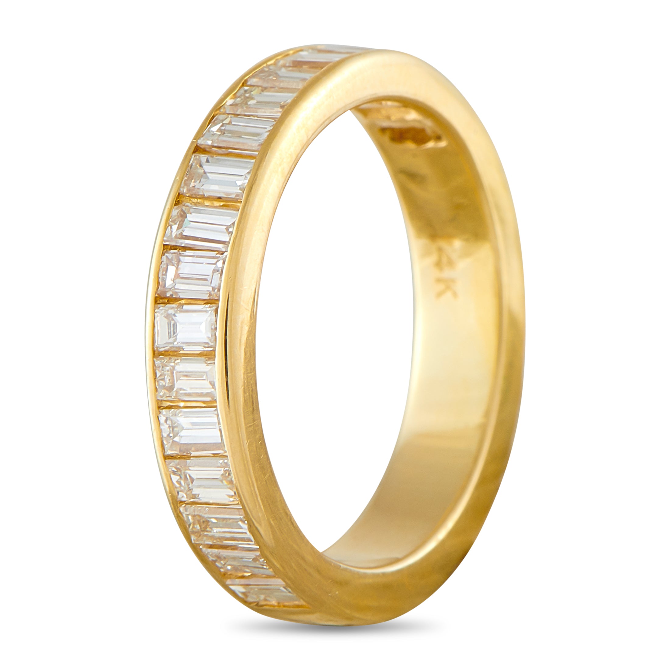 14K Yellow Gold 0.85ct Diamond Half-Eternity Band