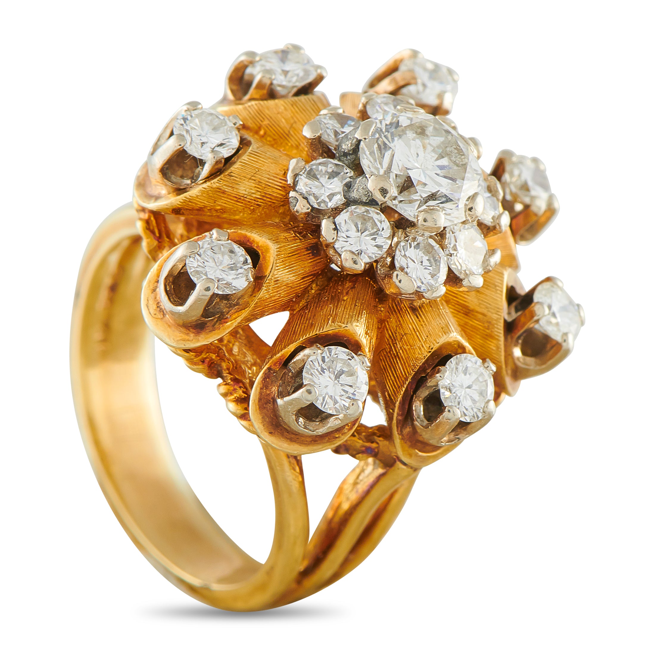 14K Yellow Gold 2.0ct Diamond Ring