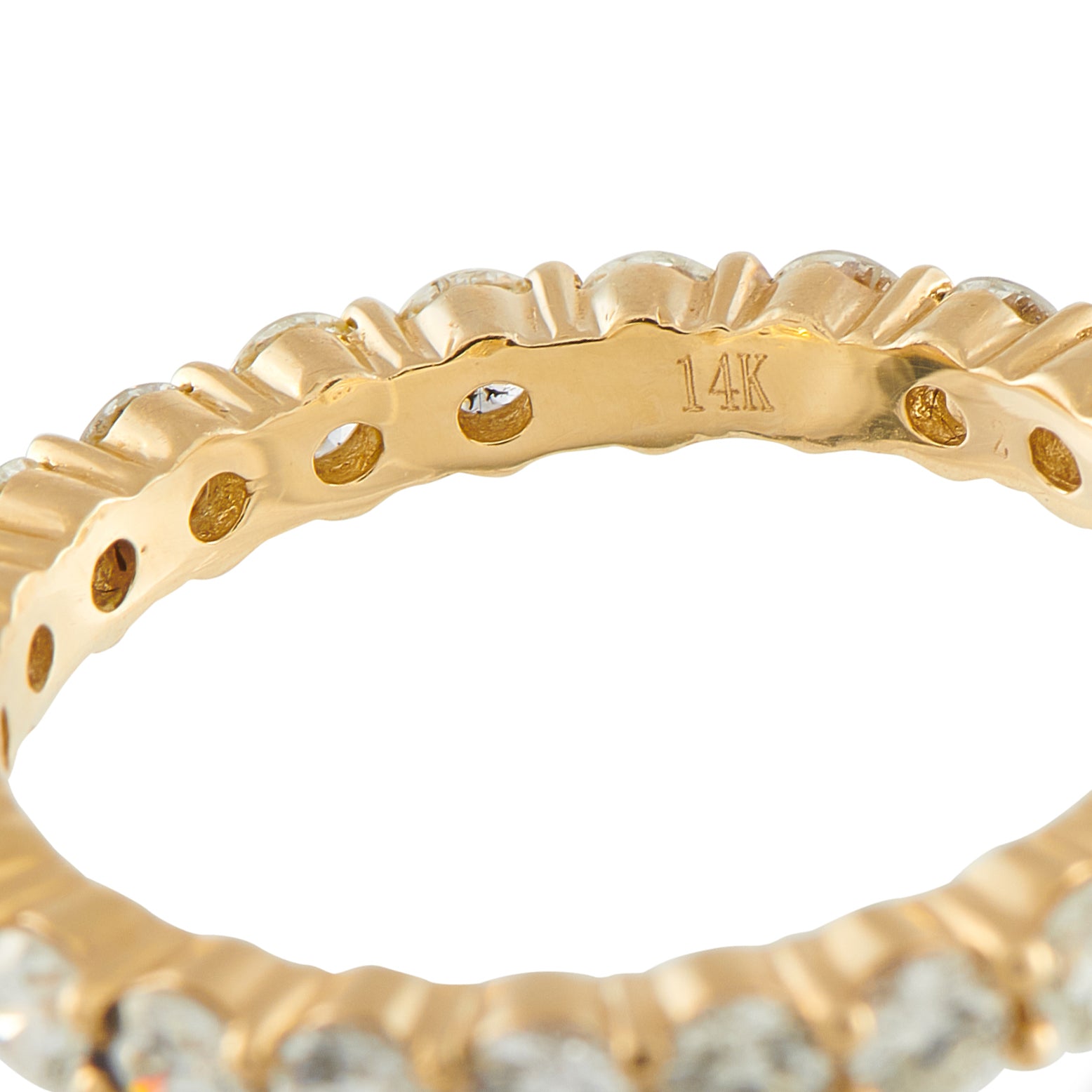 14K Yellow Gold 2.04ct Diamond Eternity Band