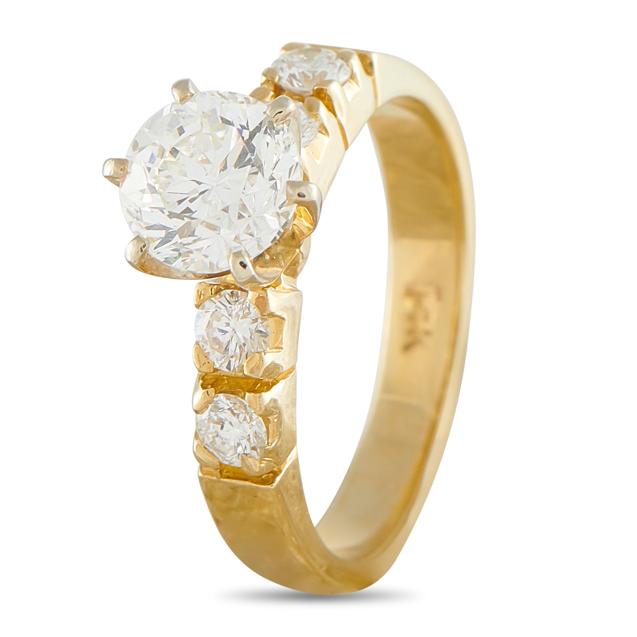 14K Yellow Gold 1.55ct Diamond Ring