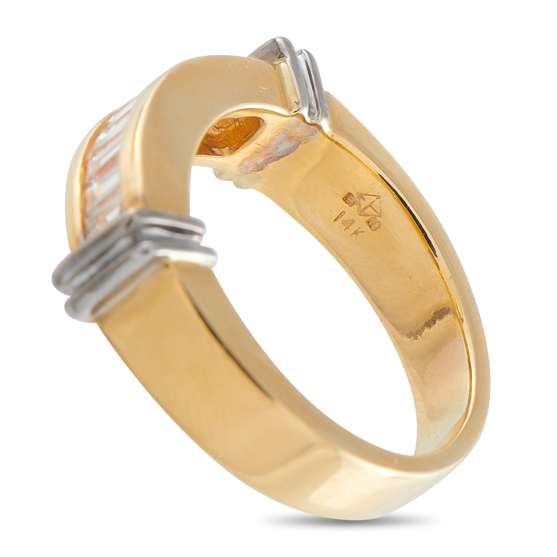 14K Yellow Gold 0.75ct Diamond Ring