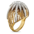 Vintage 14K Yellow Gold 0.48ct Diamond Dome Ring