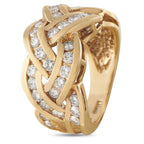 14K Yellow Gold 1.14ct Diamond Woven Ring