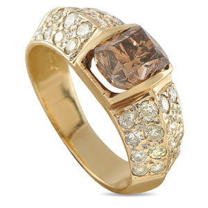 14K Yellow Gold 2.50ct Diamond Cocktail Ring