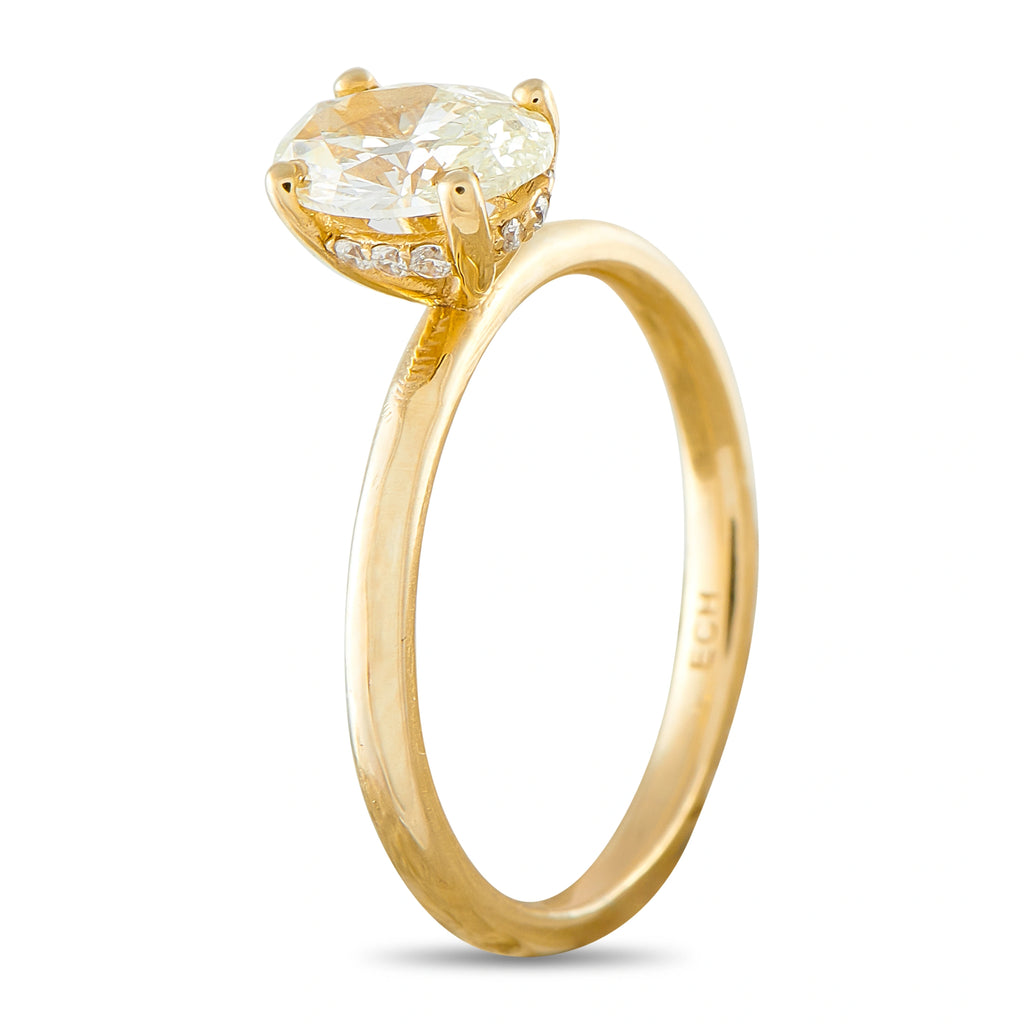 14K Yellow Gold 1.11ct Diamond Ring