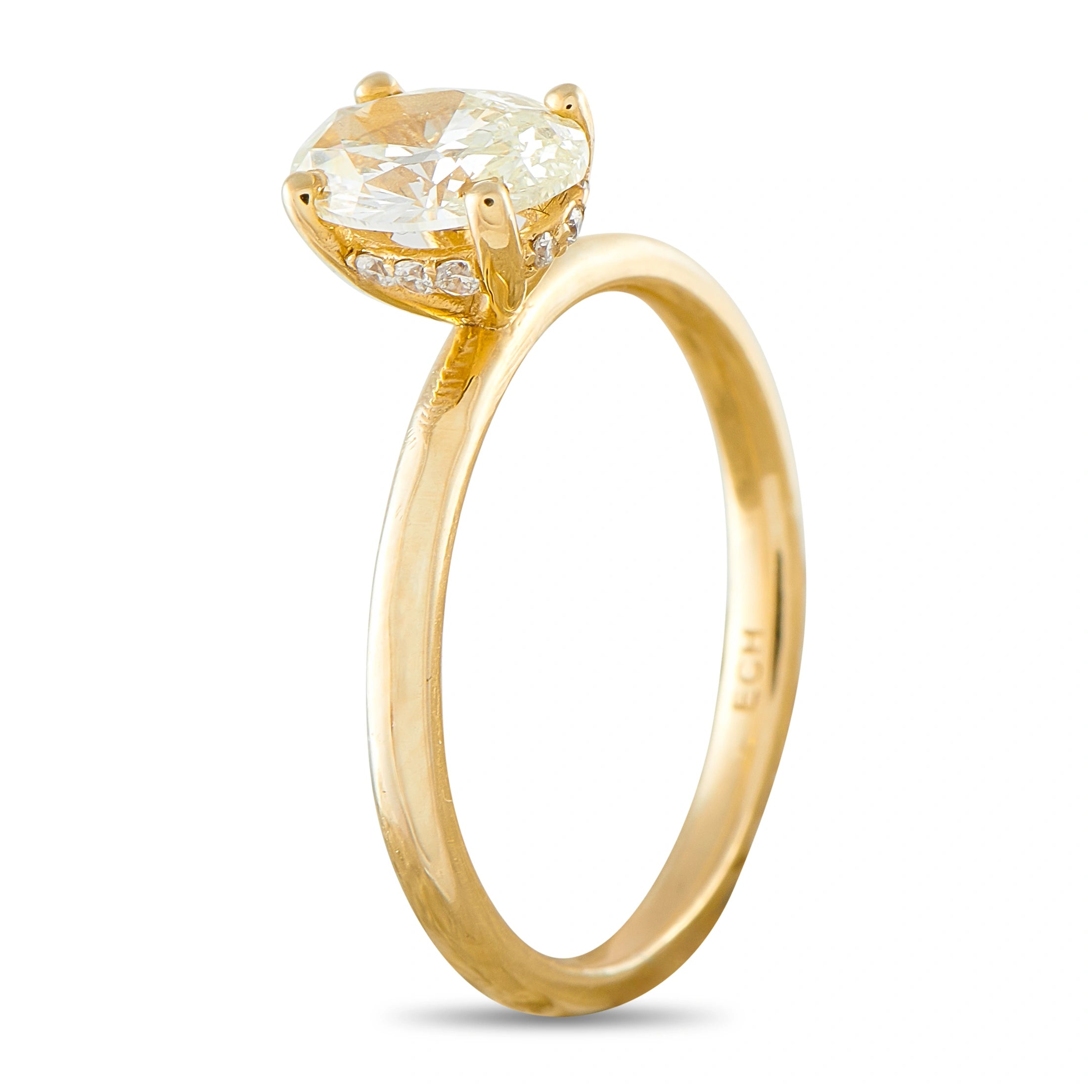 14K Yellow Gold 1.11ct Diamond Ring