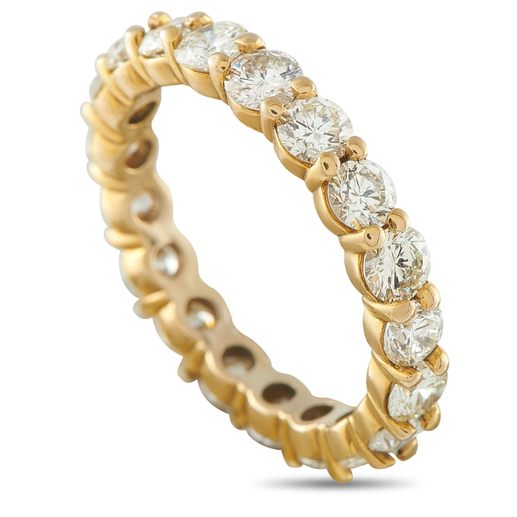 14K Yellow Gold 3.81ct Diamond Eternity Band