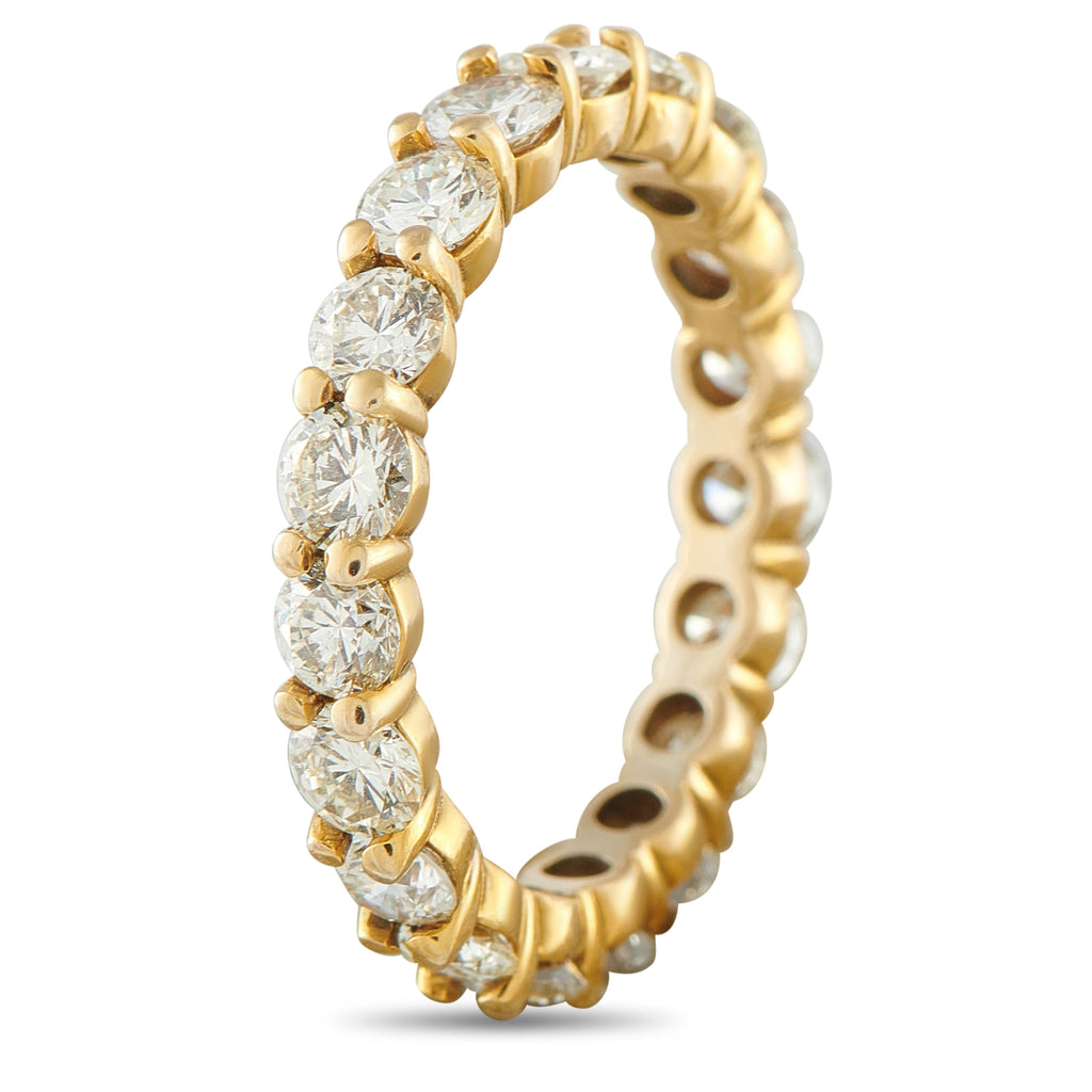 14K Yellow Gold 3.81ct Diamond Eternity Band