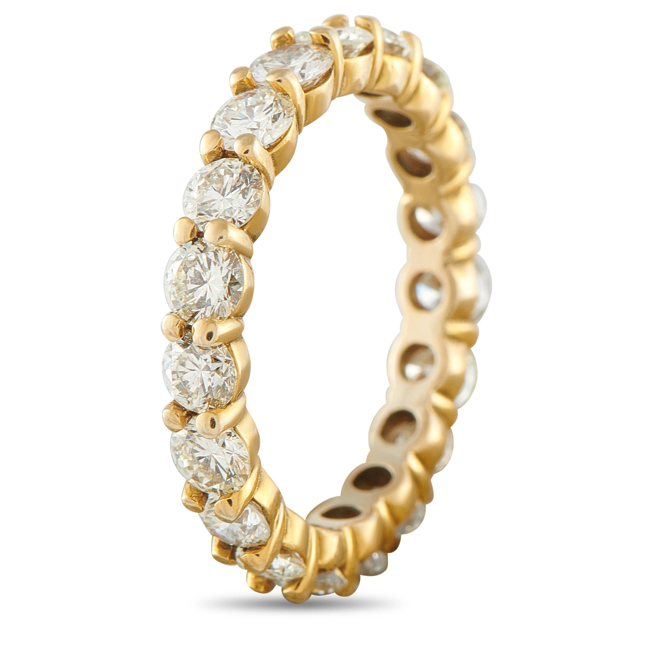 14K Yellow Gold 3.81ct Diamond Eternity Band