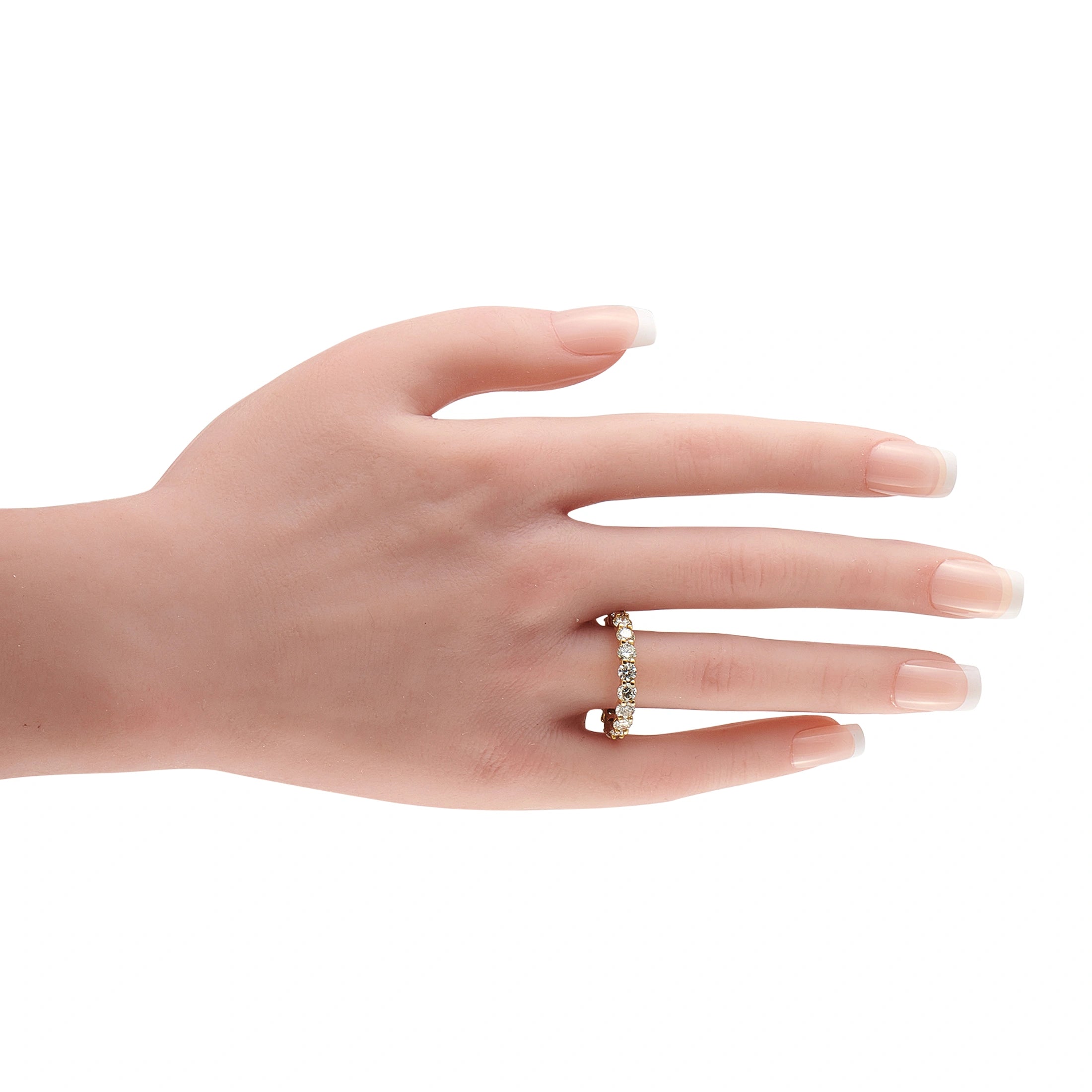 14K Yellow Gold 3.81ct Diamond Eternity Band