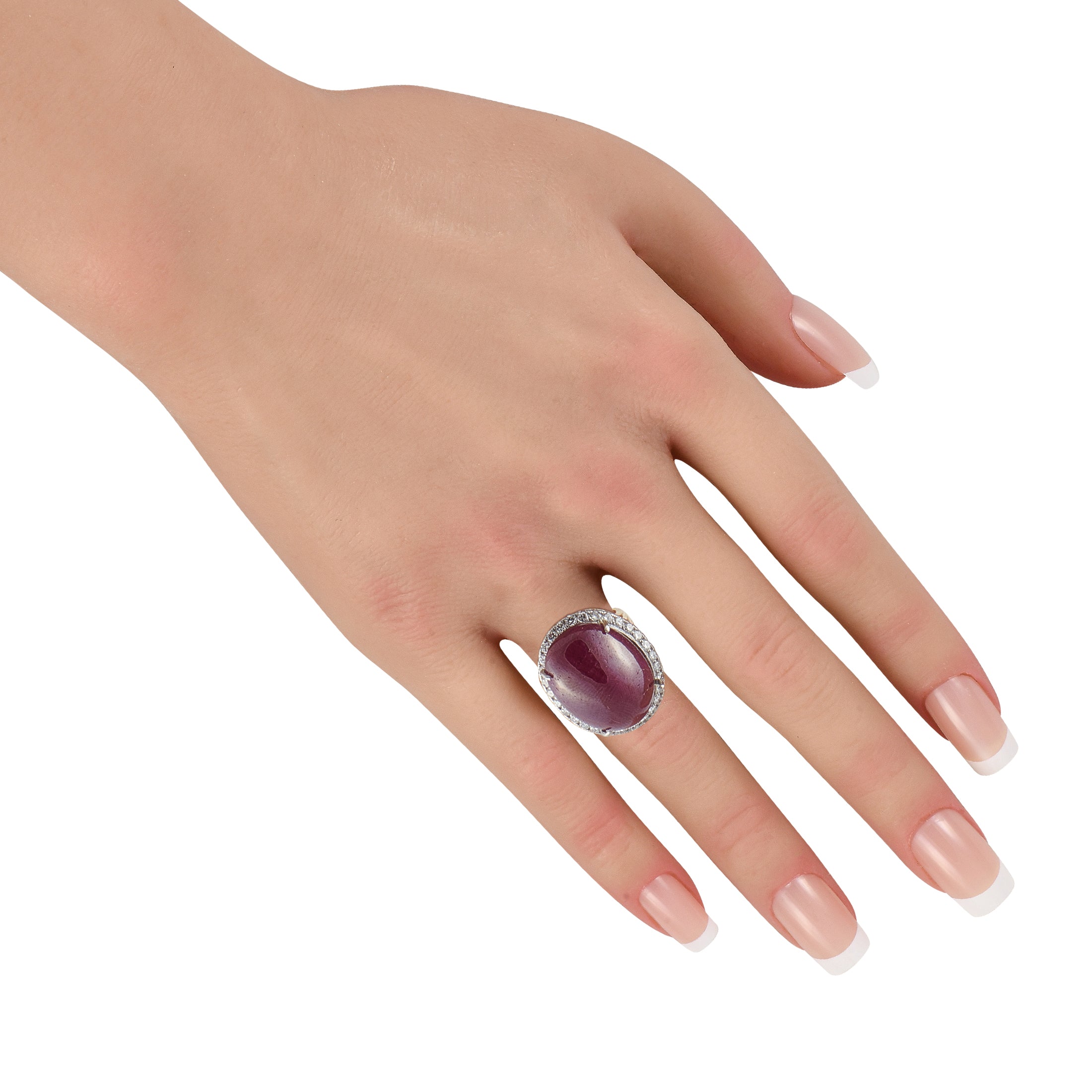 Exclusive 14K Yellow Gold 0.65ct Diamond and Ruby Ring