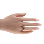 14K Yellow Gold 0.36ct Diamond and Ruby Ring