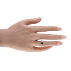 14K Yellow Gold 1.25ct Diamond and Sapphire Ring