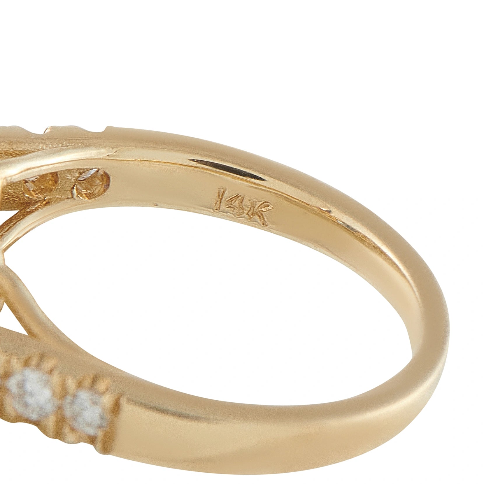 14K Yellow Gold 1.25ct Diamond and Sapphire Ring