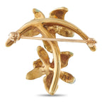 14K Yellow Gold Enamel Pin
