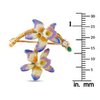 14K Yellow Gold Enamel Pin