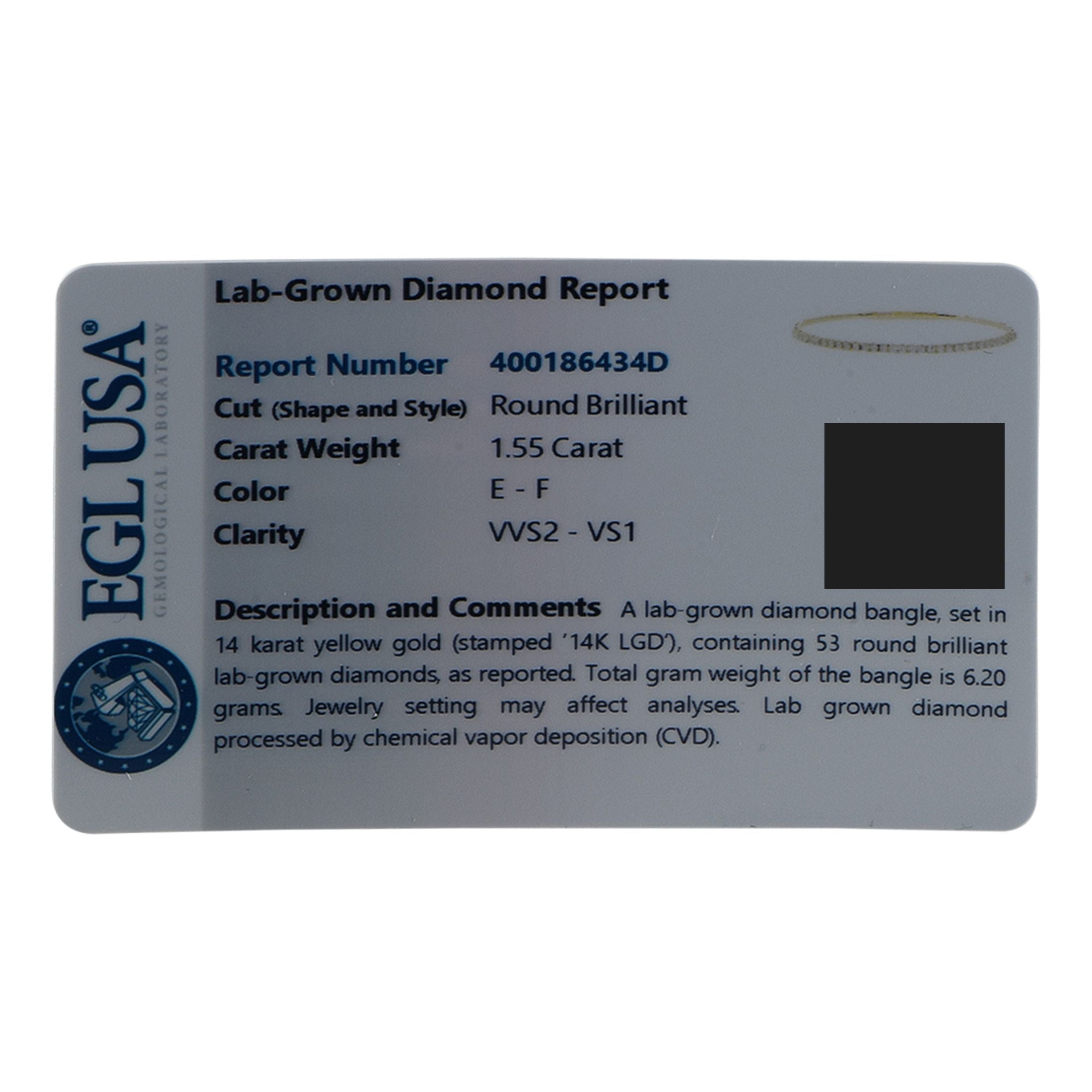 Exclusive 14K Yellow Gold 1.55ct Lab-Grown Diamond Bracelet