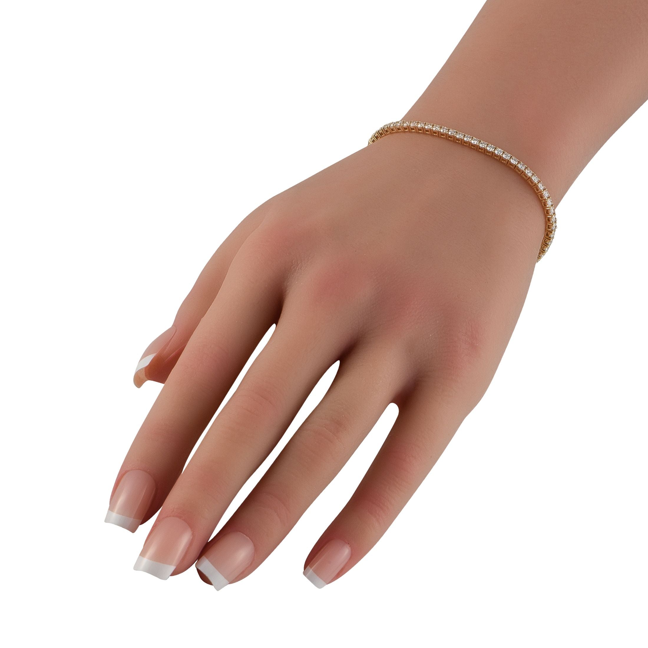 Exclusive 14K Yellow Gold 3.25ct Lab-Grown Diamond Tennis Bracelet