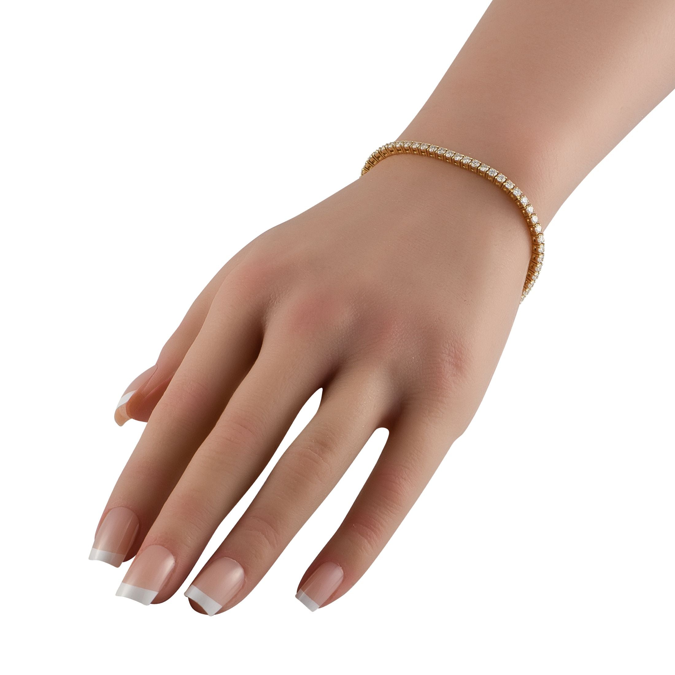 Exclusive 14K Yellow Gold 4.40ct Lab-Grown Diamond Tennis Bracelet