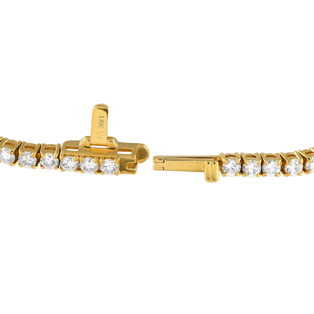 14K Yellow Gold 4.40ct Lab-Grown Diamond Tennis Bracelet