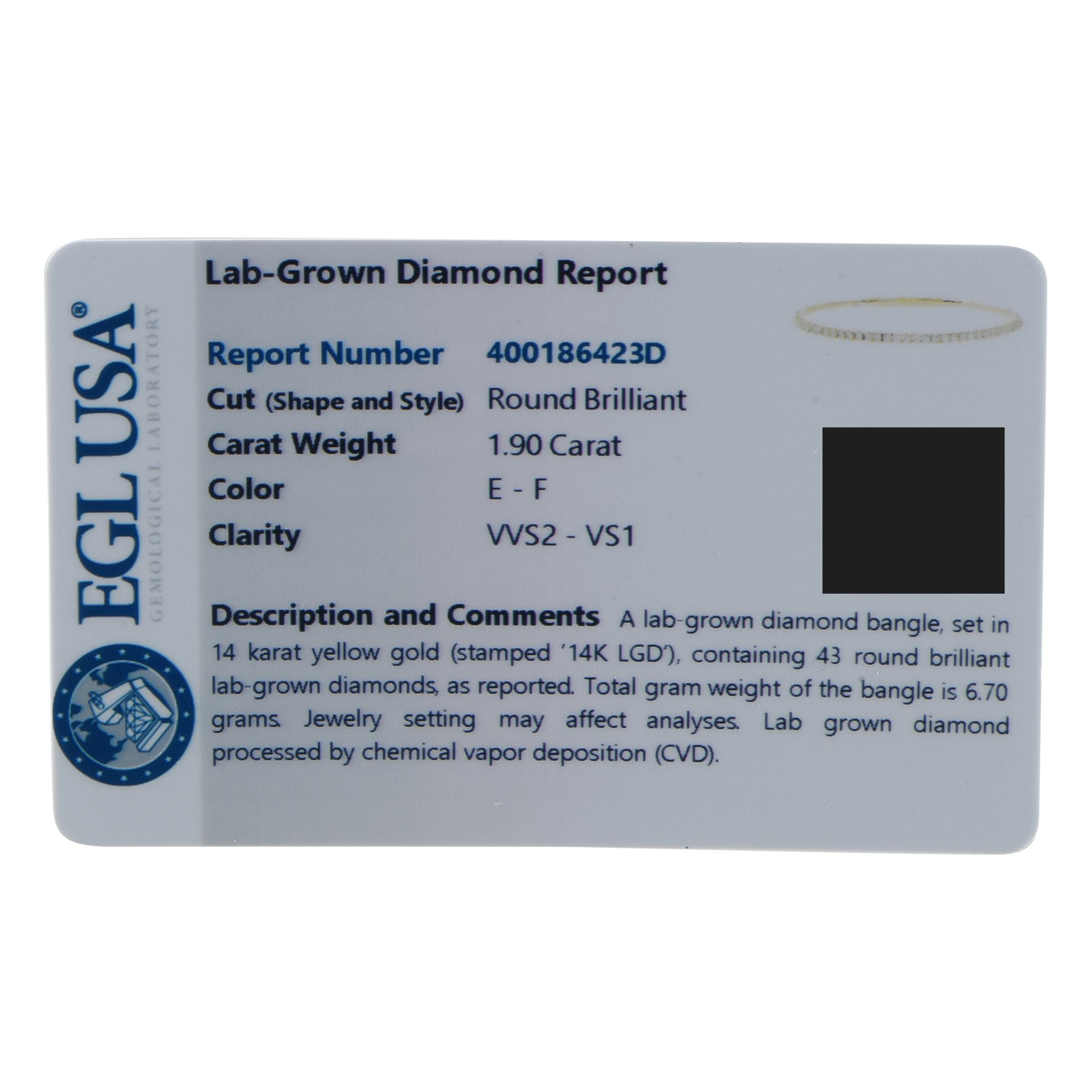 Exclusive 14K Yellow Gold 1.90ct Lab-Grown Diamond Bracelet