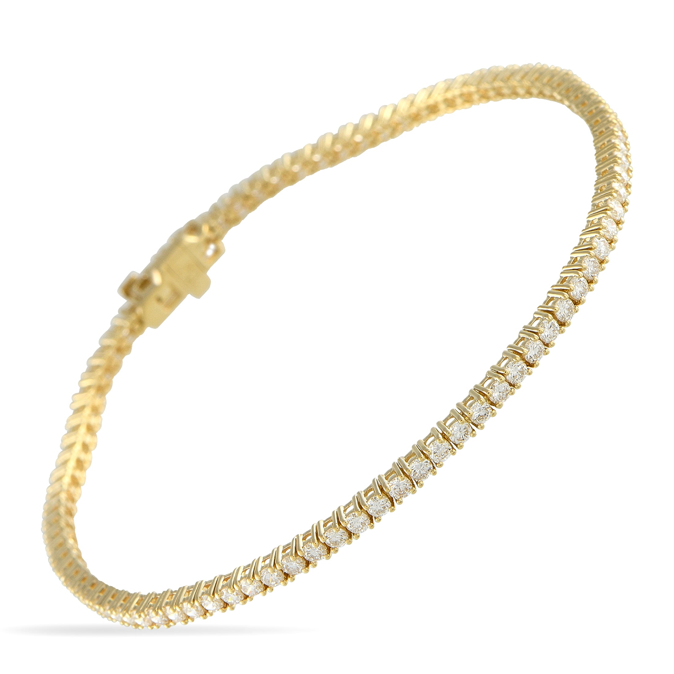 14K Yellow Gold 2.35ct Lab-Grown Diamond Bracelet