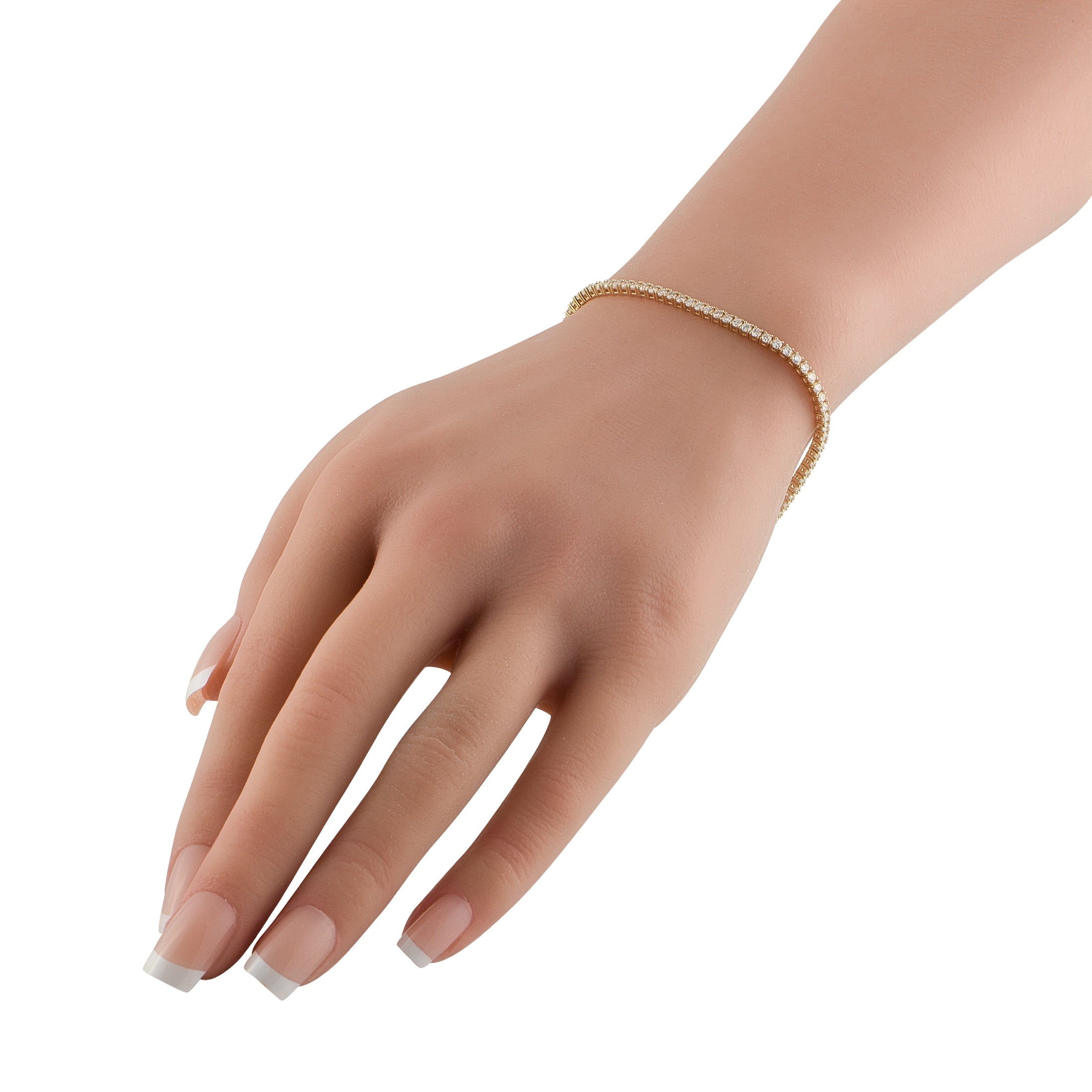 14K Yellow Gold 2.35ct Lab-Grown Diamond Bracelet