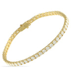 Exclusive 14K Yellow Gold 6.65ct Lab-Grown Diamond Tennis Bracelet LG02-091025 – This Exclusive  tennis bracelet features 55 