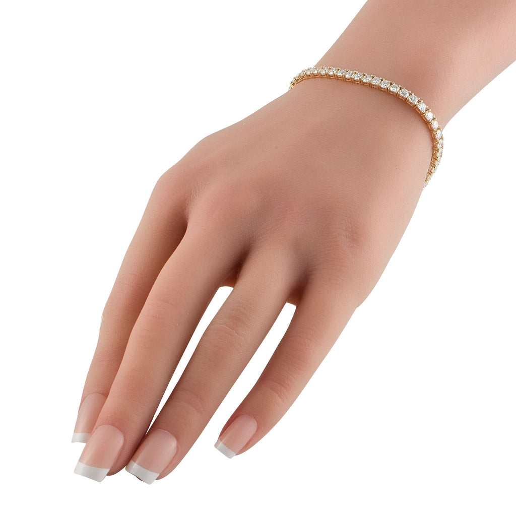 Exclusive 14K Yellow Gold 6.65ct Lab-Grown Diamond Tennis Bracelet