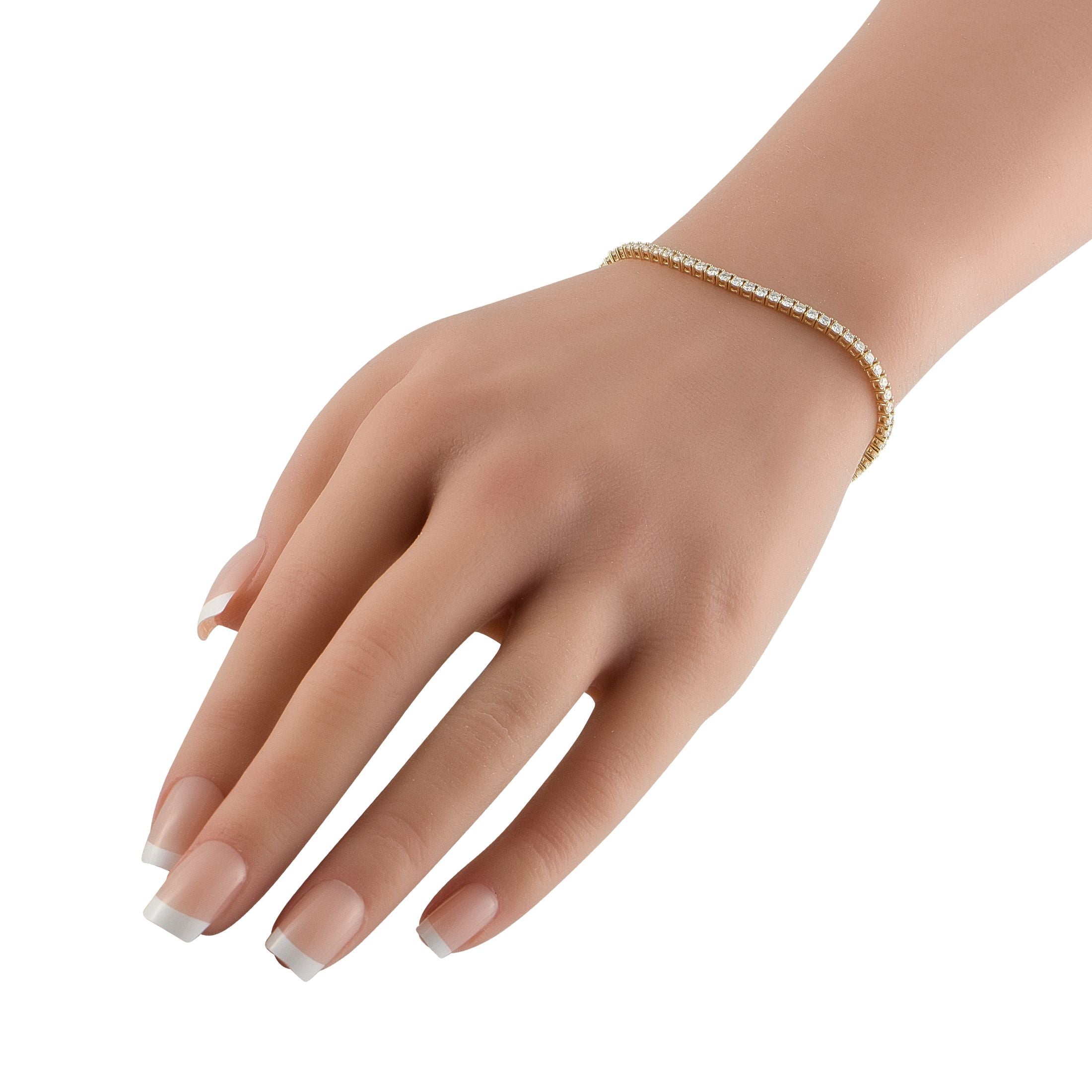 Exclusive 14K Yellow Gold 2.75ct Lab-Grown Diamond Tennis Bracelet