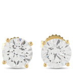 14K Yellow Gold 4.10 ct Lab-Grown Diamond Stud Earrings