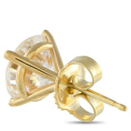 14K Yellow Gold 4.10 ct Lab-Grown Diamond Stud Earrings