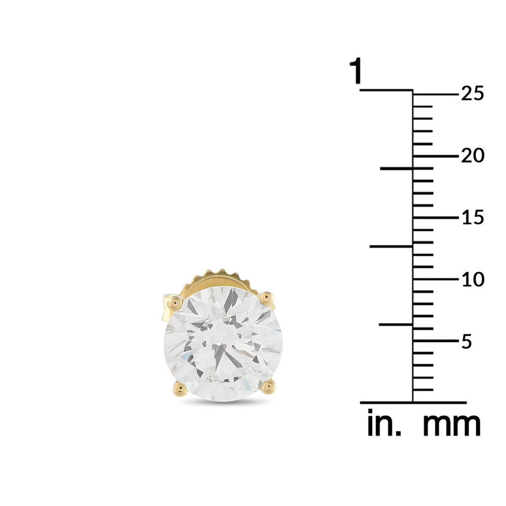 Exclusive 14K Yellow Gold 4.10 ct Lab-Grown Diamond Stud Earrings
