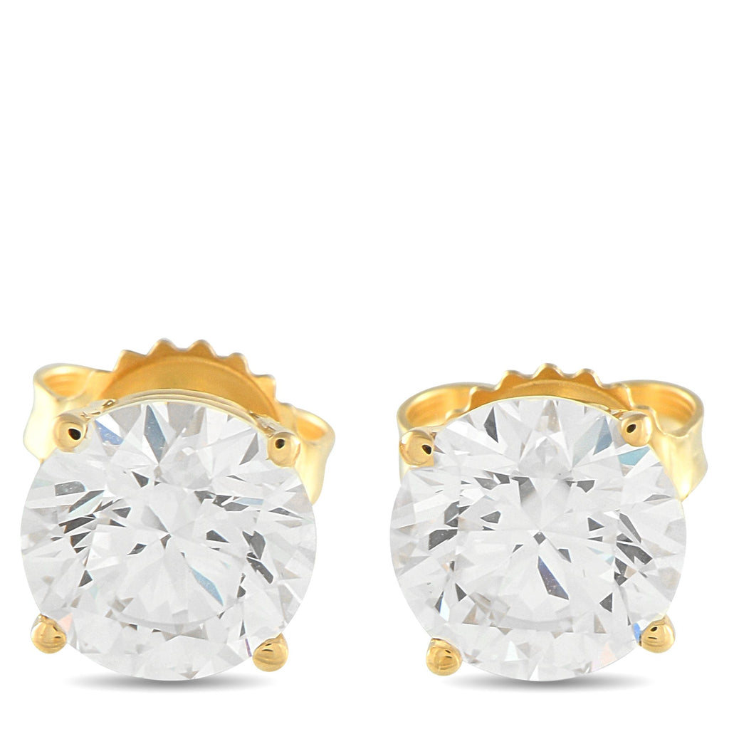 Exclusive 14K Yellow Gold 3.10ct Lab-Grown Diamond Stud Earrings LG03-03-091125 – Set in 14K yellow gold, these Exclusive  st