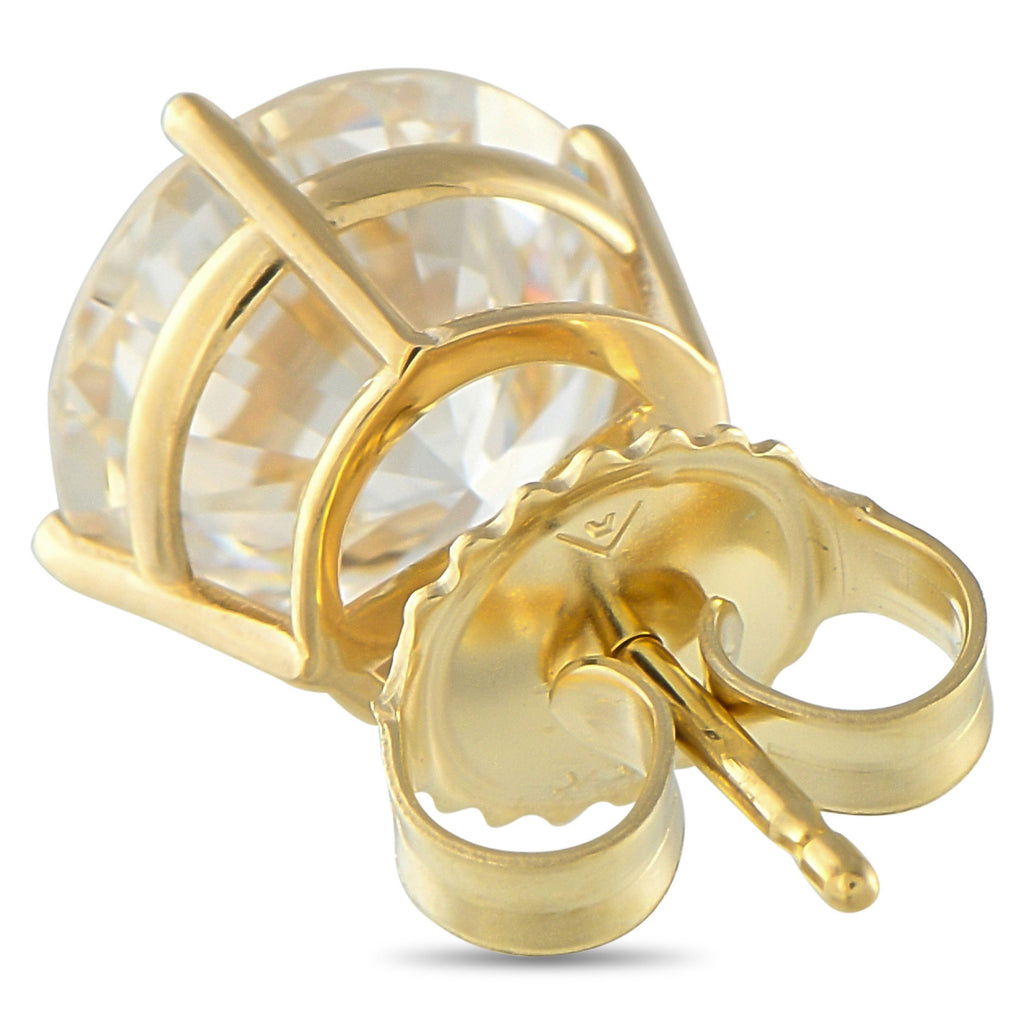 Exclusive 14K Yellow Gold 4.05ct Lab-Grown Diamond Stud Earrings
