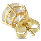 Exclusive 14K Yellow Gold 4.05ct Lab-Grown Diamond Stud Earrings