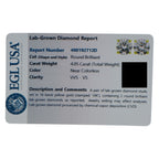 Exclusive 14K Yellow Gold 4.05ct Lab-Grown Diamond Stud Earrings