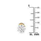 Exclusive 14K Yellow Gold 4.05ct Lab-Grown Diamond Stud Earrings