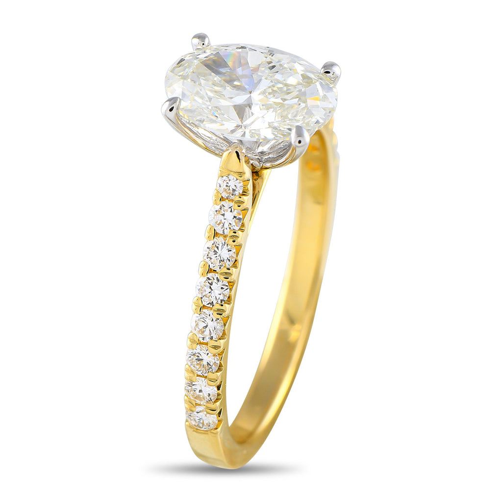 Exclusive 14K Yellow Gold 1.90ct Lab-Grown Diamond Ring