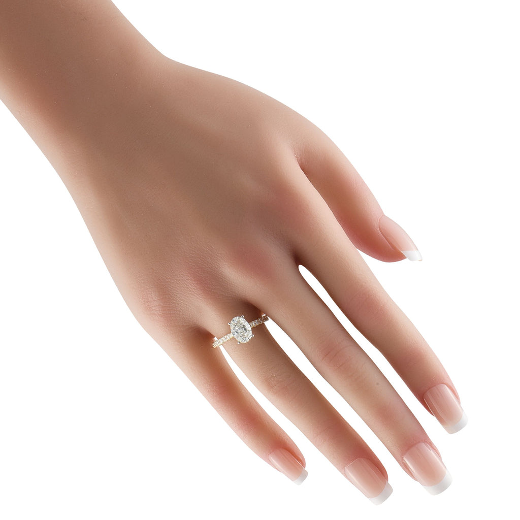 Exclusive 14K Yellow Gold 1.90ct Lab-Grown Diamond Ring