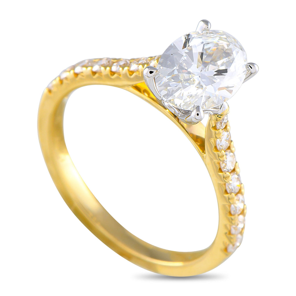 Exclusive 14K Yellow Gold 1.90ct Lab-Grown Diamond Ring MF32-041725 – A vintage inspired design makes this ring an ideal piec