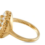 14K Yellow Gold 0.50ct Opal and Pearl Cluster Ring