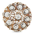 18K Rose Gold 3.65ct Diamond Brooch