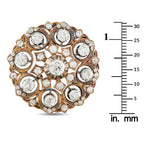 18K Rose Gold 3.65ct Diamond Brooch