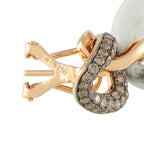 18K Rose Gold 1.06ct Diamond and Quartz Earrings