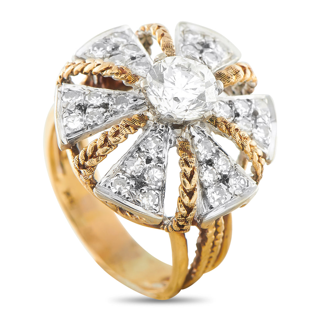 18K Rose Gold 1.31ct Diamond Ring