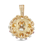 18K Rose Gold 1.50ct Diamond and Ruby Pendant